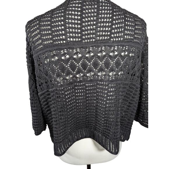 J M Collection shrug Vtge Sz XL 43 bustCrochet open front see description - Picture 6 of 9